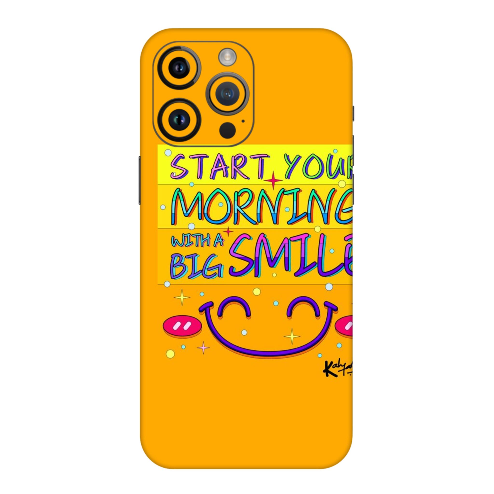 Morning Quote With Smiley Mobile Skin