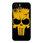 Black And Yellow Skull Face Mobile Skin