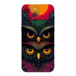 Colorful Dual Owl Design Mobile Skin