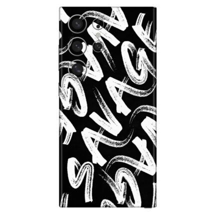 Black And White Savage Mobile Skin