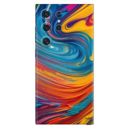 Multicolor Painting Liquid Art Mobile Skin