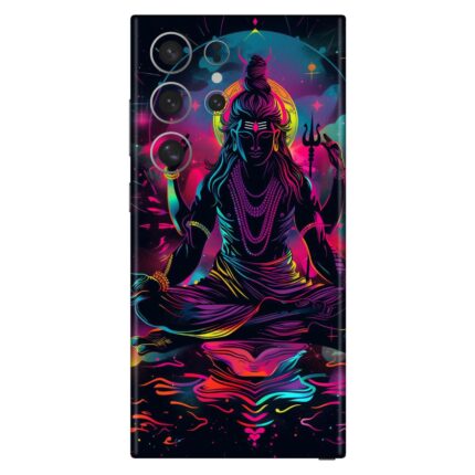 Multicolor Neon Light Mahadev Mobile Skin