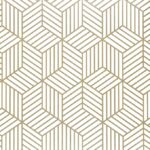 HOMEMATES Self-Adhesive Wallpaper Waterproof Old Furniture Vinyl Stickers Wooden Door Wardrobe Desktop PVC Wall Papers 45 X 304 CM- (Golden Hexagon)